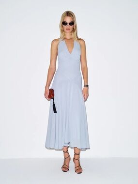blue off the shoulder long sleeve dress Gown Shift Dress Iridescent Plus SID-LD10873 panels extend downward colour:Rust Red